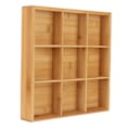 Miniatyrbilde 6 av 8: Snackserveringsbrett i bambus, malingsfri, trygt, miljøvennlig, delt serveringsbeholder for tørket frukt, 9 rom