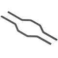 Miniatyrbilde 3 av 8: 2 stk RC rammeskinner i karbonfiber, lette og stabile chassisrammer for Axial SCX24 AXI90081 1/24 RC bil, svart