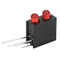Miniatyrbillede 6 af 8: 100 stk 3 mm lysholder dobbelt hul LED diode lampe med base industrielt indikator tilbehør Rødt lys