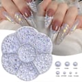 Miniatyrbillede 1 af 5: 3D Neglekunst Dekorationer, Sølv og Guld Perler, Glitter Neglekunst Dekorationer til Kvinder, DIY Smykketilbehør, Sko og Tasker white01
