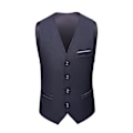 Miniatyrbillede 1 af 3: Slim Fit V-hals Business Vest til Mænd L Grå