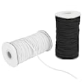 Miniatyrbillede 7 af 8: Elastisk bånd flad syning reb snor streng DIY ærme maske fremstilling høj elastisk 100 yard rulle (sort hvid)