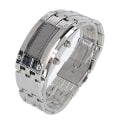 Pikkukuva 5 / 8: Miesten watch muoti hieno vedenpitävä metalliseos miesten LED- watch binaarisen aikatilan näytöllä (miesten hopea)