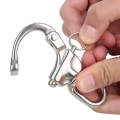 Miniatyrbillede 6 af 8: Bjergbestigning klippeklatring sjækle 316 rustfrit stål rotation Quick Connect snapkrog 16x87 mm