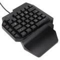Miniatyrbillede 2 af 8: Enhånds gaming tastatur 39 taster Lysende ergonomisk design Anti-slip Vandtæt USB mekanisk tastatur