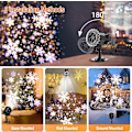 Miniatyrbild 3 av 5: Julprojektor Utomhus, Led Jul Snöflinga Projektor Vattentät IP65, Led Projektorlampor Snöfall Effekt Dekoration för Jul, Inomhus