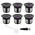 Miniatyrbild 1 av 8: Kaffekapsel Återanvändbar Kapselborste Sked Kit för KEURIG 2.0 1.0 Kaffeemaskin 6 st Svart