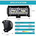 Pikkukuva 2 / 5: 2025 Sopiva LED-työvalo 12V 300W 7' Auton LED-kohdevalo 12V Vedenpitävä IP67 Kohde- ja leveä valokeila LED-sumuvalo 27 000lm