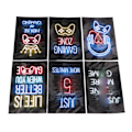 Miniatyrbild 5 av 8: 6 st Neon Gaming Posters 20x30cm Färgglada Spelrum Canvas Väggkonst Dekoration för Pojkars Rum