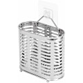 Miniatyrbilde 1 av 4: Rustfritt Stål Spisepinner Holder Oppvaskstativ Bestikk Avrenningsbrett Tørkeorganisator Multifunksjonell Vegghengende Kjøkkenverktøy (Oval Form)