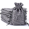 Miniatyrbillede 1 af 4: Linen Jute Trækpose Gaveposer - Sæt af 20