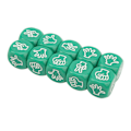 Miniatyrbild 2 av 8: 10-pack tärningsspel med 6 sidor, vattentäta, antioxidant, fingergissningsspel, tärningar för brädspel, utbildning, gröna