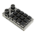 Miniatyrbild 4 av 8: 12-tangenters mekaniskt tangentbord stödjer trådbunden USB trådlös Bluetooth DIY programmerbar röd switch makro tangentbord med 2 knappar för spel
