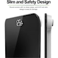 Miniatyrbillede 4 af 5: Digital badevægt, høj præcision badevægt med belyst display, batteridrevet (medfølger ikke), 180 kg, sort