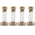Miniatyrbillede 1 af 5: 4 stk. messing fjeder møtrikker til Ender 3S 3 Pro CR10 Z akse T8 3D printer anti-tilbageslag