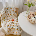 Miniatyrbillede 3 af 5: 100x150cm Plaid Tæppe Dobbeltsidet Vinter Blødt Varmt Børn Orange