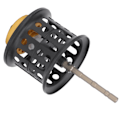 Miniatyrbillede 5 af 8: Fuldmetal LowProfile Hjulkonvertering Skørtet Spole Fiskesnøre Hjul Tilbehør (sort)