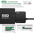 Pikkukuva 3 / 5: Sata–USB 3.0 -sovitin, tyyppi C–Sata-kaapeli, nopea tiedonsiirto