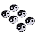 Miniatyrbillede 7 af 8: 6 stk. Yin Yang-patch Tai Chi-mønster DIY-tøjpatches Individualisering Bomulds-syninger Patches til skjortepakke Hat Tegnebog
