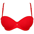 Miniatyrbild 1 av 5: Röd Justerbar Push Up Padded BH för Kvinnor, Tunn Underkläder 70B 75B 80B