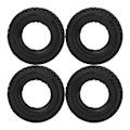Miniatyrbillede 2 af 8: 4 stk 20 mm bredde knust sten mønster dæk til Tamiya traktor lastbil 1/14 RC bil sort