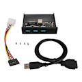 Miniatyrbild 1 av 8: USB 3.0 Frontpanel Hub 3.5in 4 Portar 6Gbps Stabil Plug and Play Optisk Enhet Frontpanel för Stationär Moderkort