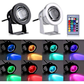 Pikkukuva 4 / 5: Ulkokäyttöön tarkoitettu LED-valo, Marine Vene Jahti IP65 10W 12V RGB LED-spottivalo Sateenkestävä kaukosäätimellä