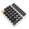 Miniatyrbillede 3 af 8: 12-cifret lommeregner Stort LCD-display Stor knap Standard mekanisk switch-regnemaskine til kontorskolehjem Porcelæn Hvid