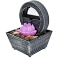 Miniatyrbilde 2 av 8: 3V USB plast blomstervannfontene LED bordfontene med steiner for hjemmekontor borddekorasjon