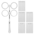 Miniatyrbilde 1 av 8: Optisk Flipper Plast Justerbar Optometri Flip Lens Instrument med Vision Test Card for Amblyopia White ±1,0 D.
