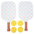 Miniatyrbild 1 av 8: Pickleball-set med 2 racketar och 4 bollar i kolfiber för utomhussporter på sandstranden