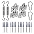 Miniatyrbillede 1 af 5: 40-pak Shade Sail Hardware Kit til udendørs terrassehave Shade Sails, rustfrit stål rustsikker monteringshardware kit, Shade Sail tilbehør