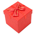 Miniatyrbillede 7 af 8: 4 stk gaveæske med låg 3,9x3,7x3,9 tommer gaveindpakningsæsker til bryllup Jul Fødselsdag Valentinsdag Rød HM2330406