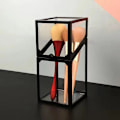 Miniatyrbillede 5 af 5: Makeup børsteholder Organizer bærbar vandtæt støvtæt kosmetisk børste opbevaringsboks til kvinder sort firkantet