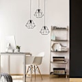 Miniatyrbild 5 av 5: Lampskärm, metall lampskärm, retro svart lampskärm, lämplig för kök, matsal, sovrum, hall (svart)