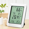 Miniatyrbild 1 av 5: Bluetooth Hygrometer Termometer Inomhus Rumtemperaturövervakning Växthus med Fjärrkontroll via App och Notifieringsvarningar