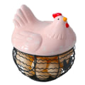 Miniatyrbilde 1 av 8: Oppbevaringskurv Jern Keramisk Høne Ornament Egg Fruktbeholder med håndtak Kjøkkenutstyr