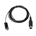 Miniatyrbillede 3 af 8: CIC programmeringskabel sort juster lydstyrke test nøjagtig signaltransmission USB programmeringsforbindelseskabel