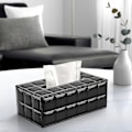 Miniatyrbild 3 av 5: Rektangulär Tissue Box i Läder (svart)_SZXM