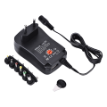 Pikkukuva 2 / 2: Universaalinen AC/DC-virtalähde 5V 2.1A USB-portti 6 kärjet 30W 3V/4.5V/5V/6V/7.5V/9V/12V EU