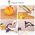 Miniatyrbillede 5 af 5: Citronpresser Juicepresser Manuel Presse - Rustfrit Stål Håndjuicer Sølvfarve