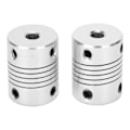 Miniatyrbilde 1 av 8: 2 stk akselkobling fleksibel enkoder aluminiumslegering kobling trinnmotor DIY 3D-skriver 5x8 mm