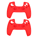 Miniatyrbilde 1 av 8: 2 stk DOBE Antiskid Silikon Spillkonsoll Beskyttelse Gamepad Håndtakgrep for PS5(Rød ) Rouge