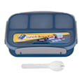 Miniatyrbilde 1 av 8: Individuell forseglet matboks for barn, matboks med 4 rom, matboks for skole, 1300 ml, blå
