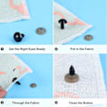 Miniatyrbilde 5 av 5: Plastsikkerhetsheklenøyer i bulk med skiver for heklearbeid (6 mm)