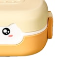 Miniatyrbilde 8 av 8: Barnehage Cartoon Container 700ml Dobbeltisolert Mikrobølgeovnbar Matboks for Piknik Orange