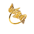 Miniatyrbillede 4 af 5: Metal Butterfly Servietring med Spænde til Bryllupper og Hoteller