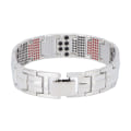 Miniatyrbild 3 av 8: Magnetterapi Armband Minska elektrostatisk Förbättra sömn Gå ner i vikt Snygga titanstålarmband Silver