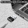 Pikkukuva 4 / 5: USB C - USB A -sovitin 3-pakkaus Apple Watch 7 SE:lle, iPhone 11 12 13 Pro Max Mini, 8, AirPods, iPad 10 Air - vihreä