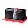 Miniatyrbillede 3 af 5: Sony Xperia 10 IV Sommerfugl Blomst Præget Wallet Case - PU Læder Stand Flip Cover Blå